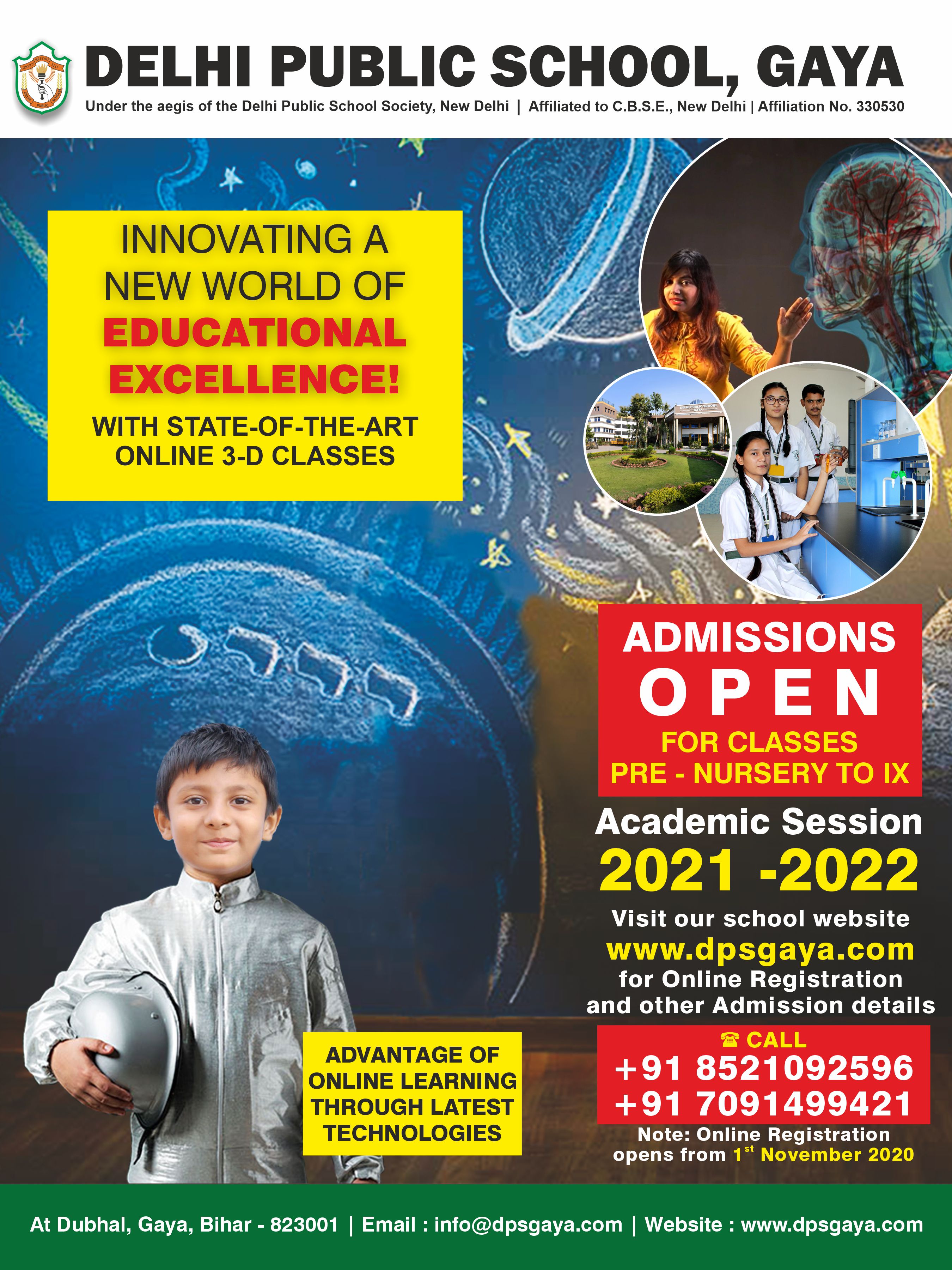 Online Registration for DPS Gaya