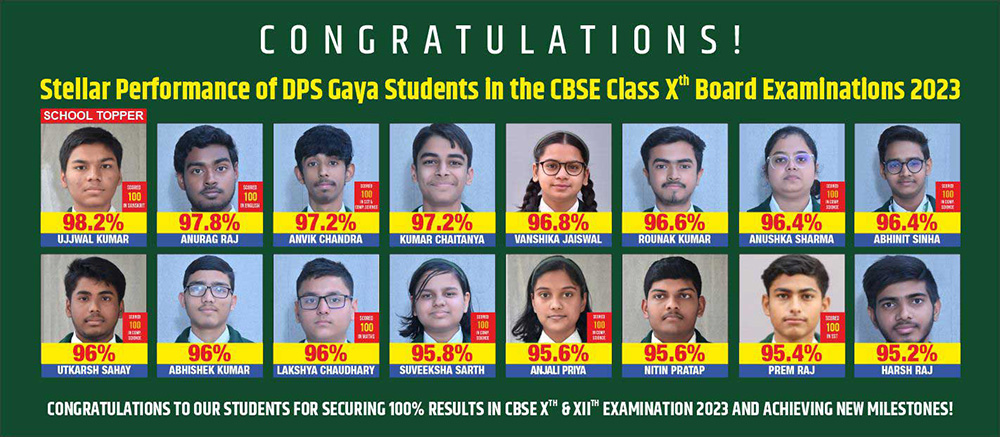 DPS Stands Out with Best CBSE Board Results in Gaya